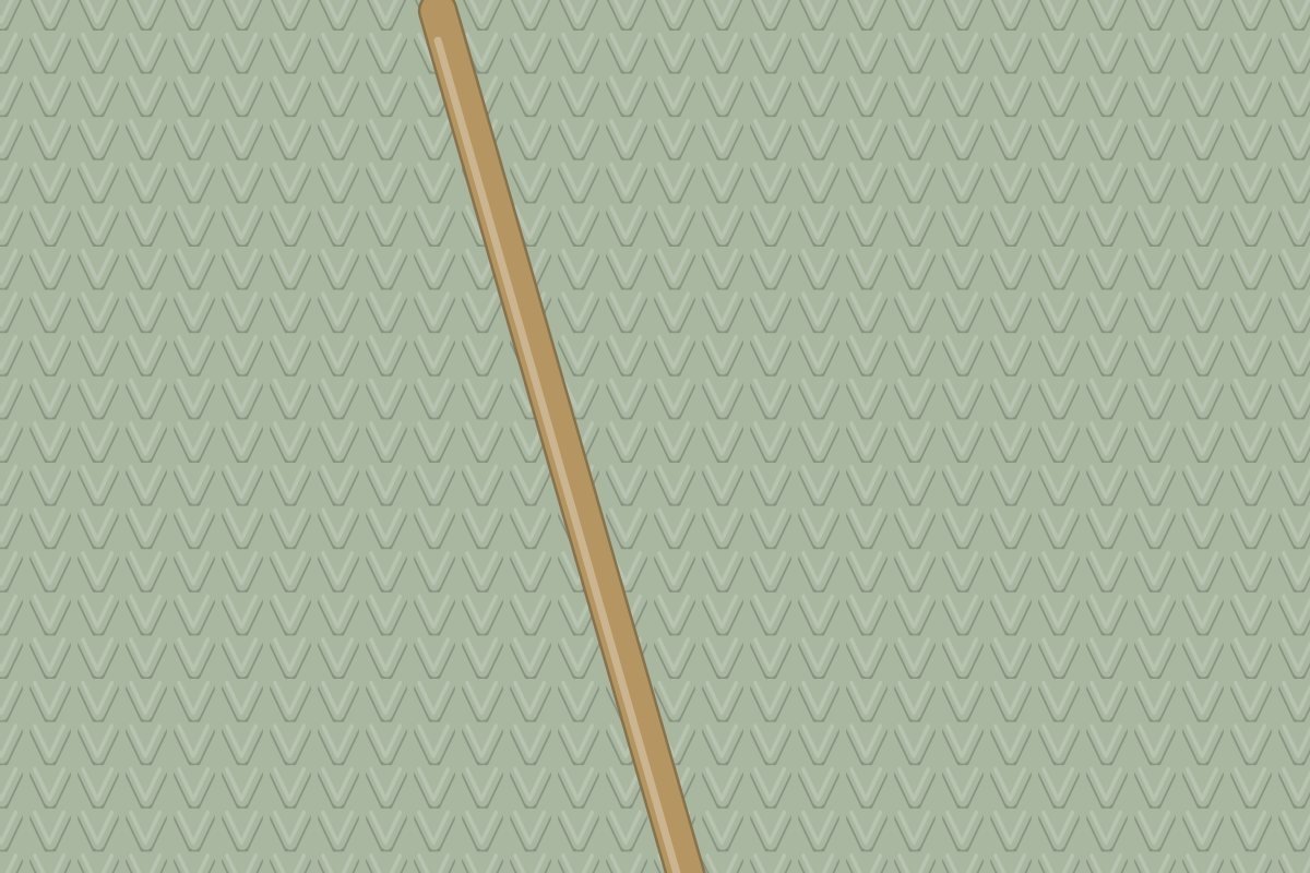 Work your first flat swatch