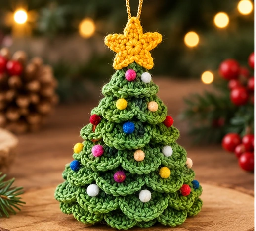 Crochet Christmas Tree Ornament pattern